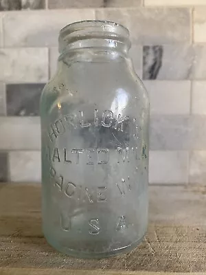 HORLICK's Malted Milk Jar Early 1900’s 5” Ground Lip Bottle • $8