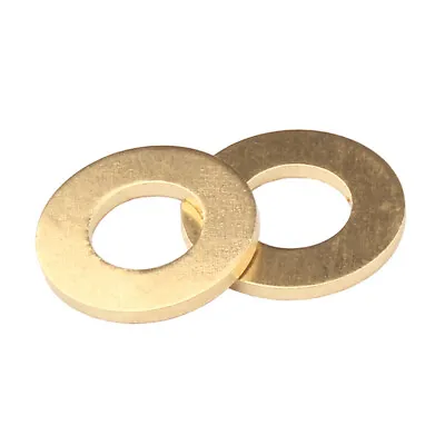 M2 M3 M4 M5 M6 M8 M 10 M12 M14 M16 M18 M20 Brass Flat Washers • $1.29