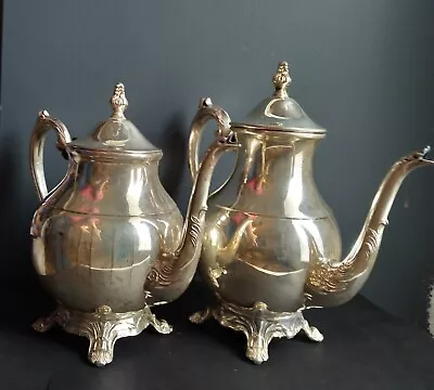 F.B.Rogers Silver Co Tea/coffee Pots - Set Of 2 • $24