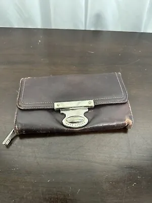 Marc Jacobs Vintage Brown Buckle Wallet Silver Push Down Clasp Very Used • $20