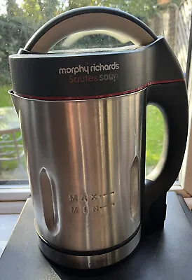 Morphy Richards 501011 Soup & Saute Maker 1.6L Stainless Steel - Fully Working • £29.99