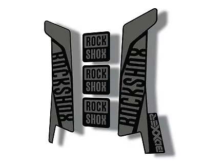 Rock Shox BOXXER 2017 Mountain Bike Cycling Decal Kit Sticker Adhesiv Gray • $19.99