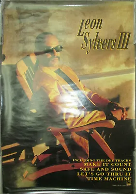 LEON SYLVERS III Original Motown Promotional Poster 1989 16x24 EX R&B • $7.99