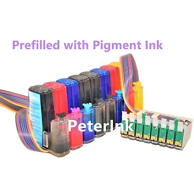 Refillable Pigment Cis Ciss Ink System 4 Stylus R2880 Printer T096 96 Cartridge • $209.99