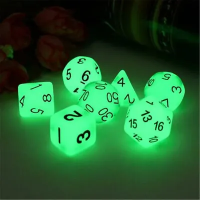$4.76 • Buy 7pcs Luminous Polyhedral Dice Set For TRPG MTG Dungeons & Dragons DND Table Game