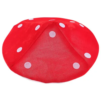 Red Mushroom Plush Novelty Hat For Cosplay And Parties • $6.68