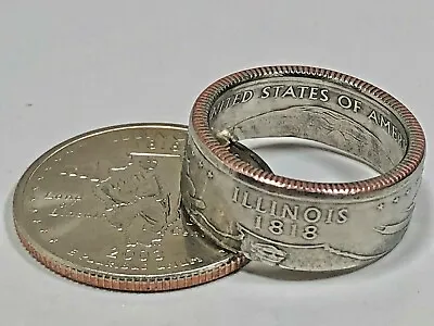 Illinois Ring State Quarter Coin Ring Hand Made • $27.40