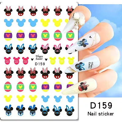 Disney-Easter-Mickey Mouse-Cartoon-Water Transfer-Nail Stickers-D158 • $3