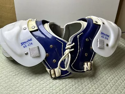 Vintage Football Shoulder Pads SPALDING Hard Shell Youth Early Man Cave Wall Art • $25