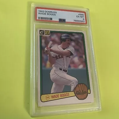1983 Donruss Wade Boggs Rookie #586 Psa 6 Ex-mt Shipped In A Bubble Mailer  • $13.99