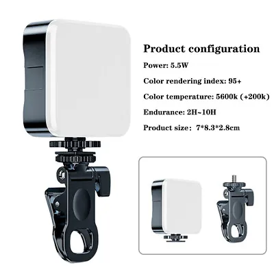 Mini Portable LED Video Light Photography Fill Light Camera Camcorder Photo Lamp • £7.43