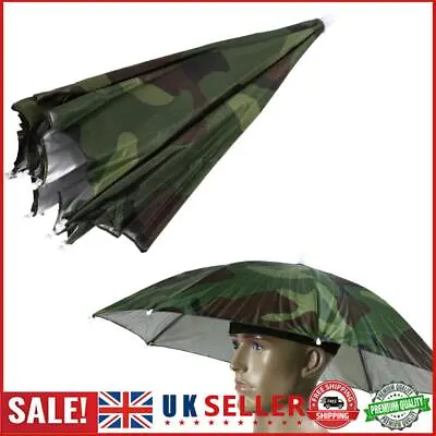 Anti-UV Fishing Caps Waterproof Head Umbrella Hat For Kids Adults (Camo) GB • £6.70