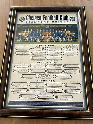 Chelsea Signed Team Photo Sheet (PRINTED AUTOGRAPHS - A4) Framed Megastore • £9.99