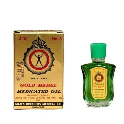 Gold Medal Medicated Oil 3ml Colds Coughs Flu Headaches And Blocked Nose • £4.99