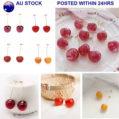 7 Styles Cherry Simulation Earrings Stud Drop Dangle Women Fashion • $10.99