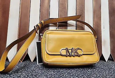 Michael Kors Marigold Leather Parker Chain Swag Camera Crossbody • $19.99