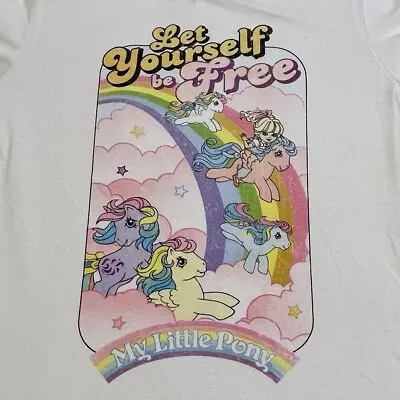 Adult My Little Pony Let Yourself Be Free White T Shirt Sz Large Brony Applejack • $16.99