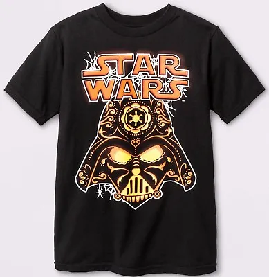 Star Wars Darth Vader Helmet Jack O Lantern Halloween T-Shirt Boy XS S L Kids • £8.03