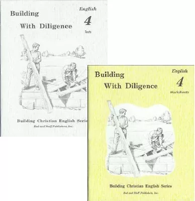 $12.90 • Buy Rod And Staff - Grade 4 English - Building With Diligence Worksheets And Tests
