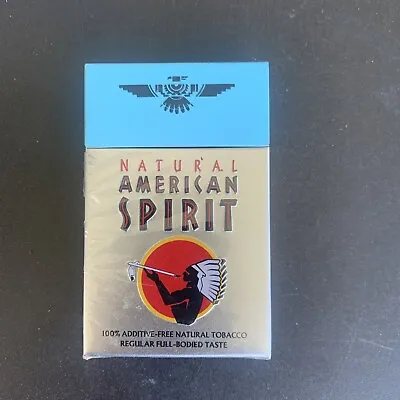 Natural American Spirit Vintage Blue Flip Top Cigarette Tin • $24.66