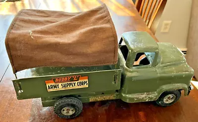 Vintage Buddy L GMC 550 Army Supply Corps Military Truck - PICTURES! • $32