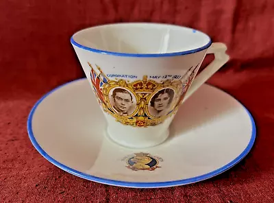 Rare Coalport Coronation George VI 1937 Demitasse Cup And Saucer Mint • £9.50