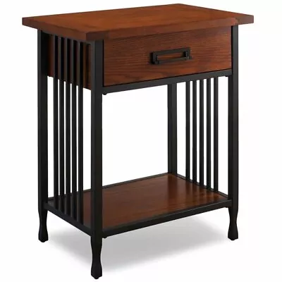 Leick Ironcraft 1 Drawer Nightstand In Mission Oak • $208.27