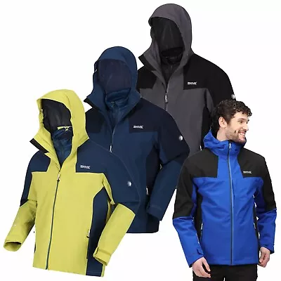 Regatta Wentwood VI 3in1 Mens Outdoor Hiking Walking Waterproof Jacket RRP £160 • £24.99