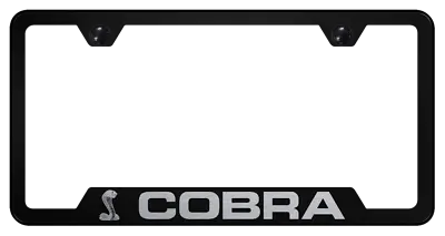 $37.95 • Buy COBRA Licensed Black License Plate Frame (Ford Licensed Laser Etched)