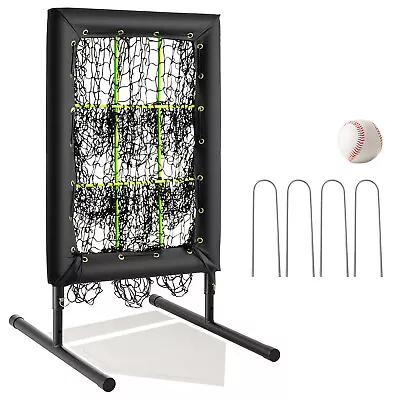 9 Hole Baseball Pitching Net With Strike Zone 9 Pockets Pitchers Throw Training • $115.90