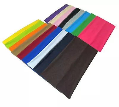 Extra Wide Headbands 11cm Stretchy Kylie Head Band Unisex Bandeau Soft Hairbands • £3.09