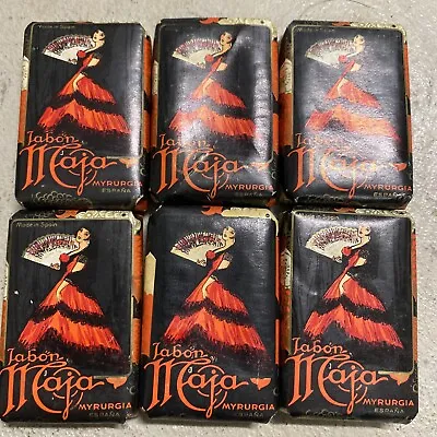 Vintage Maja Jabon Myrurgia Espana Soap-6 Guest/Travel Bars 1/2 Oz Each Spain • $17.99