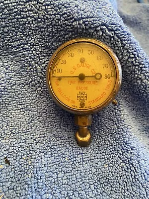 Vintage US Gauge Co Tire Pressure Gauge 80 Lb For Balloon Or Standard Tires • $20