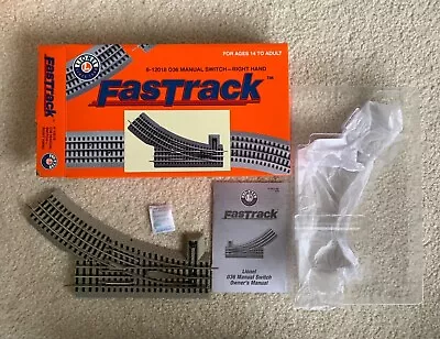 Lionel FasTrack O36 Manual Switch Electric O Gauge - RIGHT Hand (6-12018) L/N • $34.99