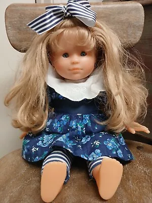 Vintage 1992 Corelle Toddler Doll Blonde Hair Blue Eyes Missing Shoes • $25