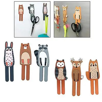 £10.88 • Buy Magnetic Hooks Key Storage Holder Cartoon Animals Wall Hook For Home Fridge