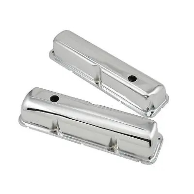 Mr Gasket 9412 Chrome Valve Covers W/Baffle 1958-76 Fits Ford 332-428 FE • $77.85