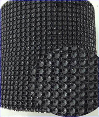 £1.30 • Buy BLACK Rhinestone Ribbon, Diamond Mesh, Diamante Trim ,Crystal Trim 1 METER