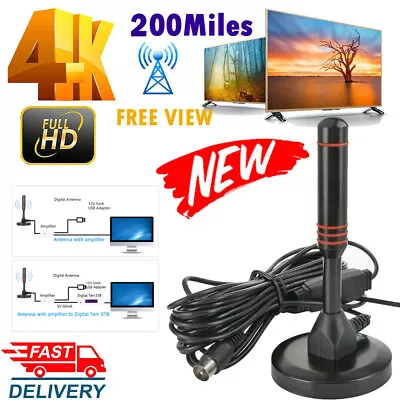 UK Best Portable TV Magnetic HD Freeview Aerial DVB-T/DAB Indoor Outdoor Ariel • £12.89