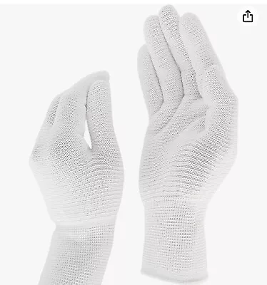 10 Youneedthat White Gloves Women Men Eczema Dry Hands Moisturizing Aerosilver M • $9.99