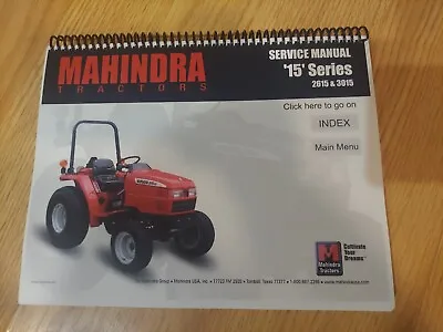 Mahindra 2015 2615 & 3015 Tractors  15  Series Shop Service Repair Manual • $95