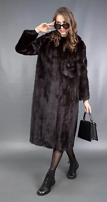 11708 Gorgeous Real Mink Coat Luxury Fur Jacket Long Beautiful Look Size M • $1