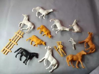 1950s Marx Farm Animals Livestock & Farmers Plastic Lot • $29.19