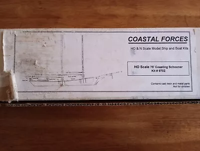 Vintage Coastal Forces #9702 Waterline 75' Coastal Schooner Boat Kit - HO Scale • $119.99