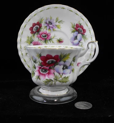$18.16 • Buy ROYAL ALBERT Anemones MARCH  FLOWER OF THE MONTH SERIES  TEA CUP AND SAUCER