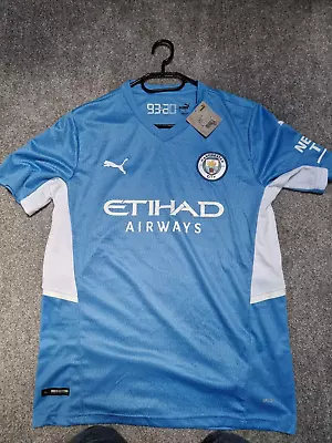 Manchester City Shirt - Men Large Brand New Sergio Aguero 93.20 Logo • £14.99