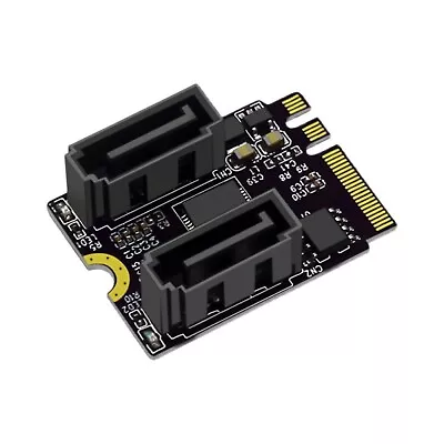 M2 To SATA 3.0 PCI-E3.0 Card Key A +E WiFi M.2 To Dual Port SATA Adapter Card H • $27.48