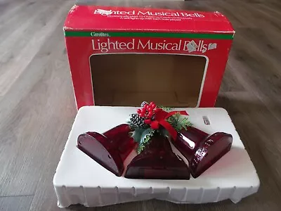 Collectible Carolites Red Lighted Musical Bells Christmas Bells Works • $29.99