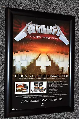 METALLICA Framed A4 2017 Master Of Puppets ALBUM Original Promo Art Poster • £13.99