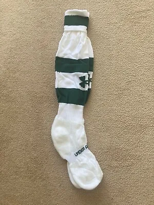 Under Armour - White With Green Hoops Rugby/Football Socks -Size UK 3-6-BNWT • £8.99